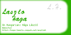 laszlo haga business card