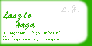 laszlo haga business card